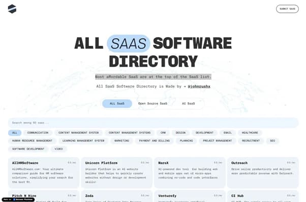 All SaaS Software 